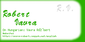 robert vavra business card